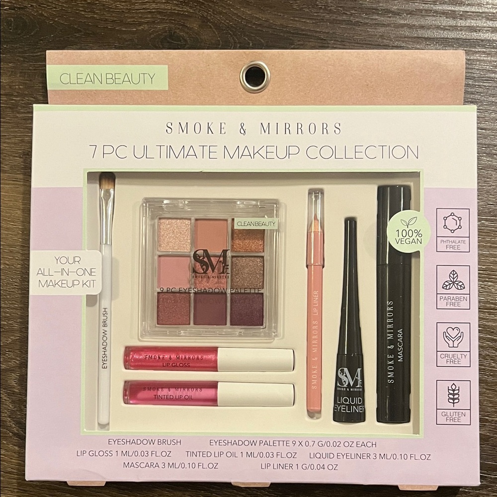 7 PC Ultimate Makeup Collection - Pink and Black
